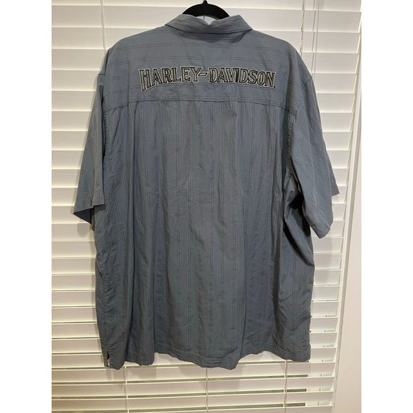 Harley Davidson Logo Short Sleeve Button Up Shirt - Size‎ XXL - Picture 4 of 4